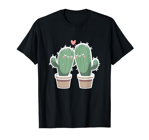 Cute Hugging Cactus Love Valentine's Day Hugger T-Shirt
