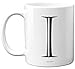 Tazza personalizzabile con lettera I, regalo per lui, festa del papà, festa della mamma, compleanno, tazze in ceramica anniversari, San Valentino, regali di Natale, pensionamento