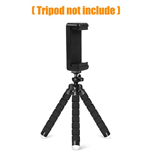 Teqooza Universal Cell Phone Tripod Mount Adapter, Phone Holder Clip Connector Head Used For Monopod Selfie Stick Travel Mini Flexible Tripod And More, 1 Pack #TOP4