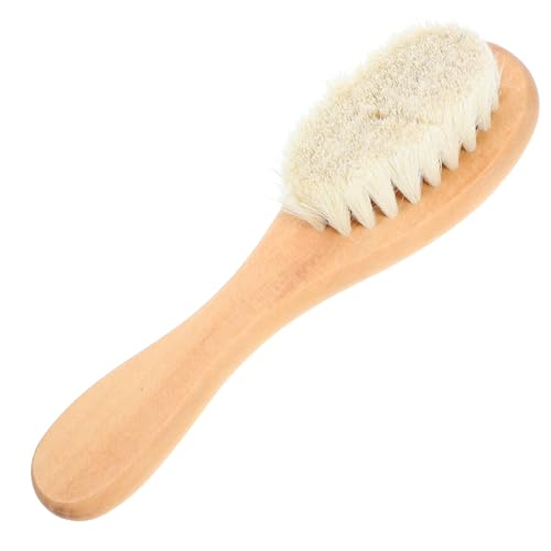 FELTECHELECTR Laundry Stain Brush Goat Hair Bristle Soft Cleaning Tool for Delicate Fabrics