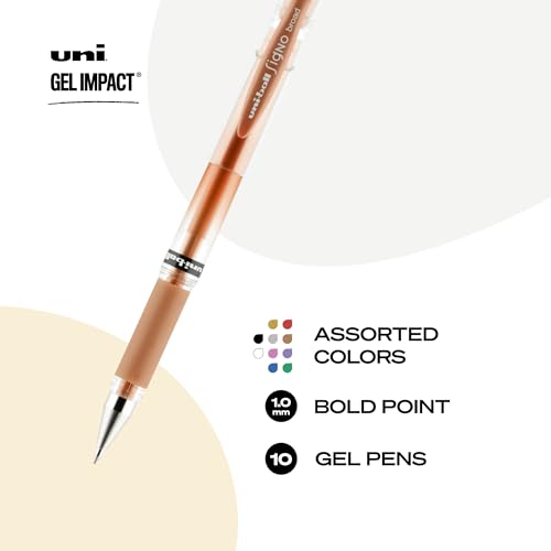 Uniball Signo 207 Gel Impact 10 bolígrafos metalizados miniatura 2