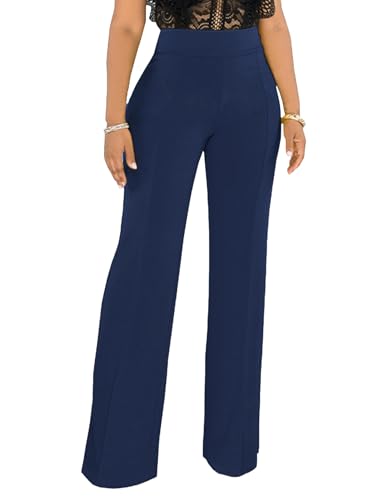 Hoefirm Work Pants for Women Business Casual Stretch Tall Straight Leg Slacks High Waisted Yoga Dress Pants