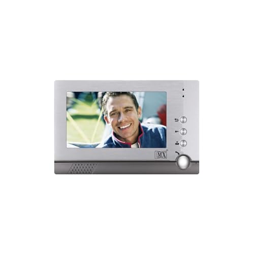 Image of MX Horizontal Networking Device Video Door Phone Monitor with 7 inch Digital Display, RJ45 Connector, Two-Way Audio, Supports 2 Lobby Panels, Wired Multi-Apartment Intercom System for Apartments & Villas