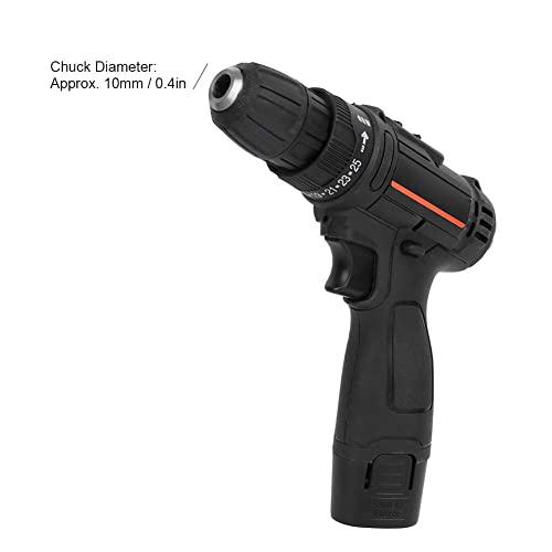 Akku-Bohrmaschine Eingebauter LED-Elektroschrauber 12V Schwarz Schnelllade-Elektrowerkzeuge EU-Stecker 100-240V – Bild 8