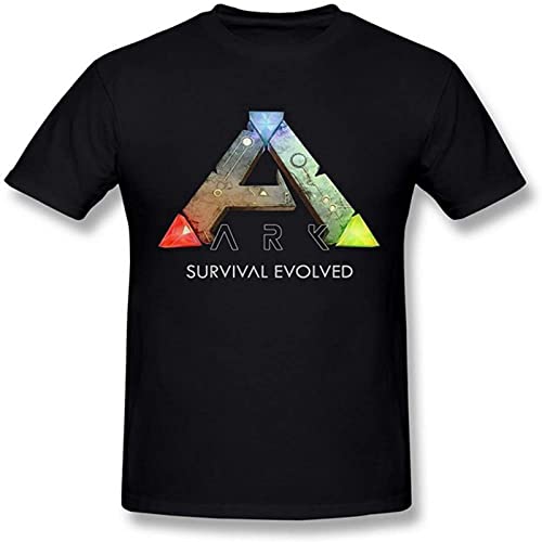 HAITUN Men's Ark Survival Evolved Game Logo Poster Black T Shirt XXXX-L L