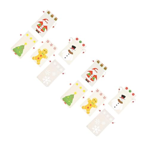 minkissy 2 Juegos Saco De Algodón Bolsa De Manzana Christmas Bag Natal Decoração Dulces De Navidad Bolsas De Vacaciones Bolsos Con Motivos Navideños Bolsas De Galletas 5 Piezas * 2