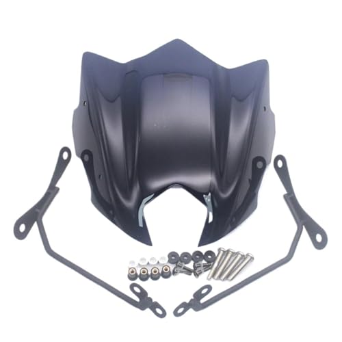 Déflecteur pare-brise moto FZ8 anti-turbulences écran sport alu noir