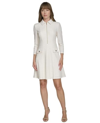 Robe femme Tommy Hilfiger à col v zippé pour silhouette affinée