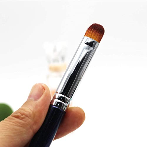 Flat Concealer Brush For Eyebrows,Energy Under Eye Concealer Brush Vegan Eyeshadow Brush For Liquid Powder Foundation Concealing Blending Small Eye Blending Brush Blue #TOP2
