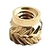 Twelve Piece Pack Featuring Brass Threaded Inserts Designed to Facilitate Efficient Use Across a Range of Industrial Projects (M3x4x4.5(M2x3x3.5(IdxLxOd))