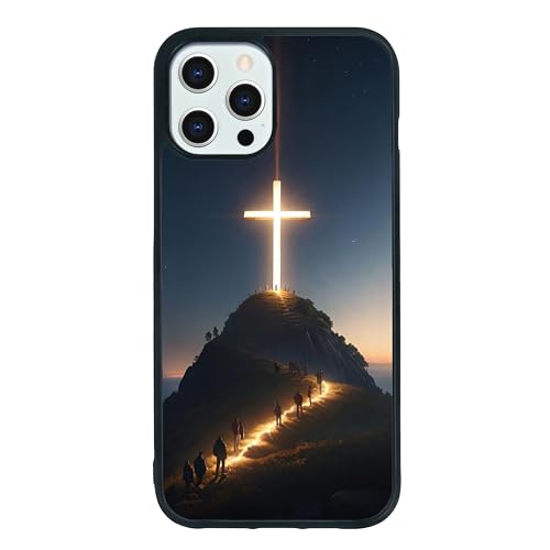 qizjio Christian Phone Case for iPhone 12 Pro Max, Cross – Jesus Faith God Cover, Bible Verse Style, Pilgrimage Design