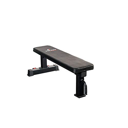 Titan Fitness Tri-Pod Competition Flat Workout Bench, Rated 1,000 lb Weight Training Utility Bench