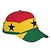 Flag of Ghana Baseball Cap Adjustable Size for Running Workouts and Outdoor Activities All Seasons