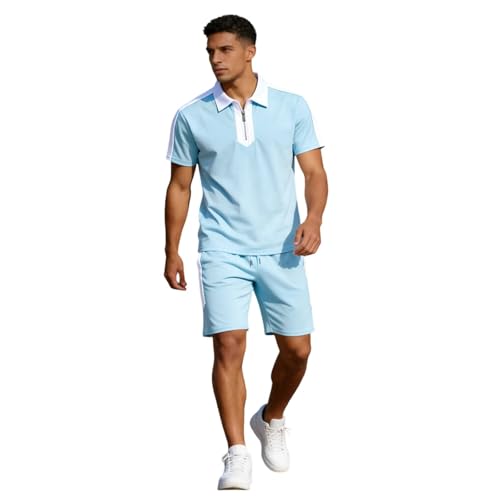 Polo et short homme anti-transpiration en survêtement léger d'été