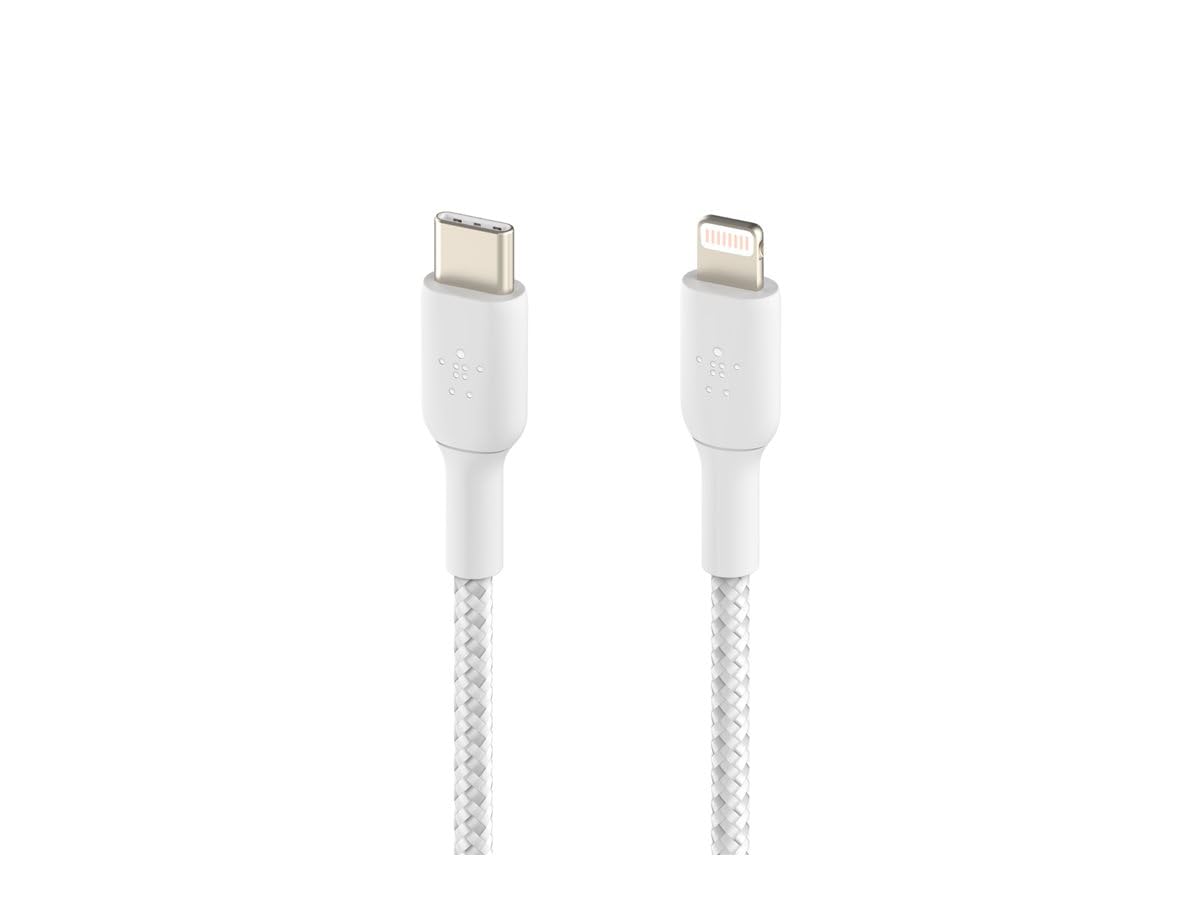 Belkin Apple Certified Lightning to Type C Cable, Tough Unbreakable Braided Fast Charging for iPhone, iPad, Air Pods, 3.3 fee