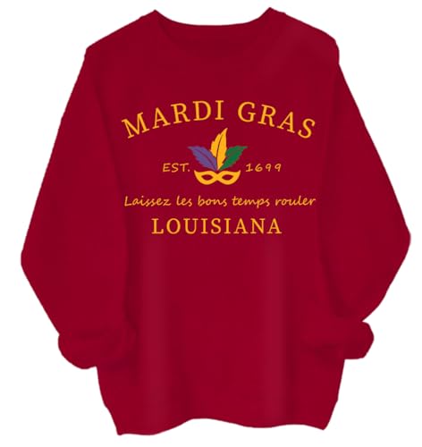 Mardi Gras Louisiana Sweatshirt, Louisiana Mardi Gras Sweatshirt, Mardi Gras Laissez Les Bon Temps Rouler Sweatshirt