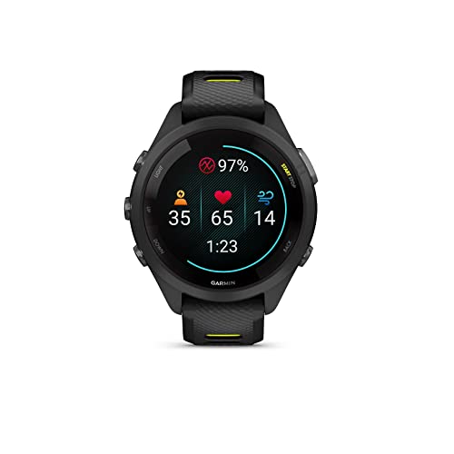Image of Garmin Forerunner 265S Music GPS Running Smartwatch,Amoled Touchscreen,Battery Upto 15 Days, HRV Status & Advanced Sleep Monitoring, SPO2,Morning Report, Track Running, Cross Training with Black Band