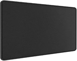 Hosimoln Gaming Mouse Pad, Extended Mouse Pad Size 90x40CM Thickness 3MM,Premium-Textured Non-Slip & Waterproof Computer Mousepad with Stitched Edges for Gaming, Office & Home-90x40 Black