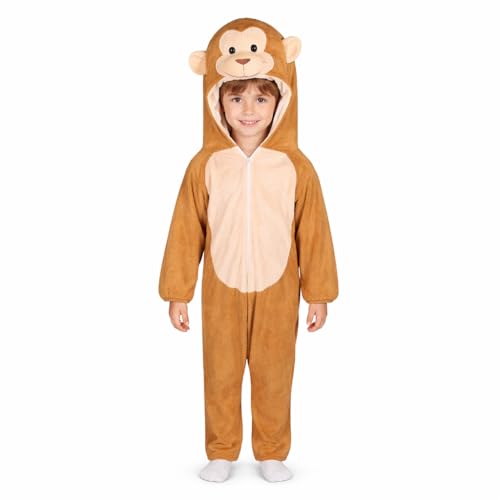 Image of Raj Costume Animal Fancy Dress Costume for Boys & Girls | Hooded Full Body Wildlife Zoo Animal Jumpsuit | Soft Costume for School Function, Fancy Dress, Halloween, Birthday, Cosplay & Role Play