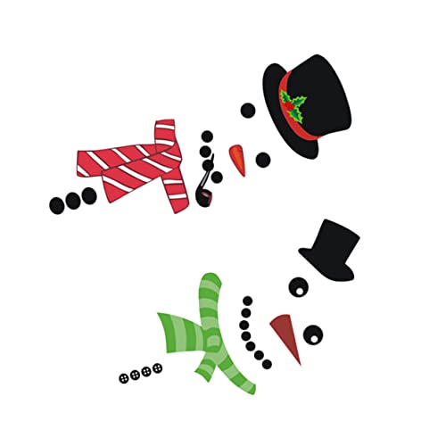 Muñeco de PVC extraíble STOBAZA pack de 4 pegatinas de Navidad lavables 8