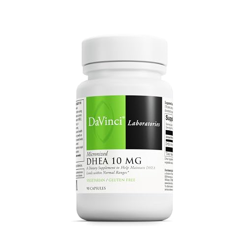 DAVINCI Labs Micronized DHEA 10mg - Helps to Support Healthy Aging Hormone Balance Brain Health Thyroid Function & More - Vegetarian Gluten-Free - 90 Capsules