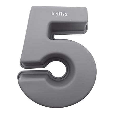 5 Number Cake Tin Mould Silicone for Baking, 5 Cake Tin Numbers for Birthday and Wedding Anniversary (Number 5) Cover