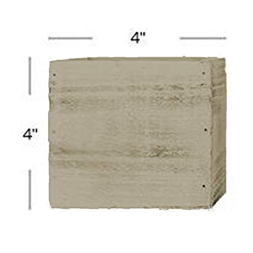 4" Square Rustic Wood Planters With Plastic Liner - Set Of 2 #TOP2