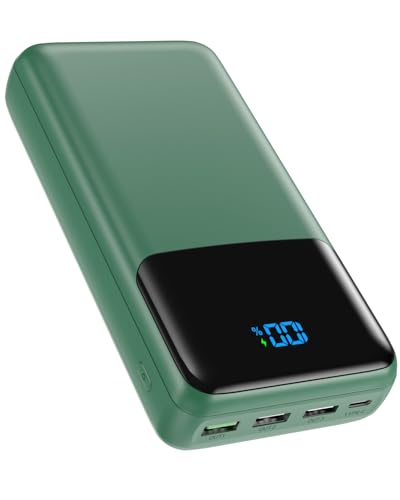 Image of Portable Charger Power Bank 50000mAh, USB-C PD 30W Fast Charging External Battery Pack with 4 Outputs & 2 Inputs, Portable Phone Charger for iPhone 17 /1615 /14 /13 /12 /11 Samsung Android (Dark Green)