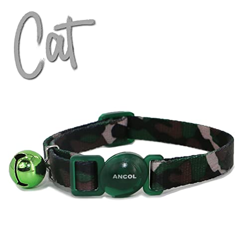 Camouflage Cat Collar With Safety Buckle Green #TOP3