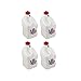 4 Pack VP 5 Gallon Square White Patriotic Racing Utility Jugs