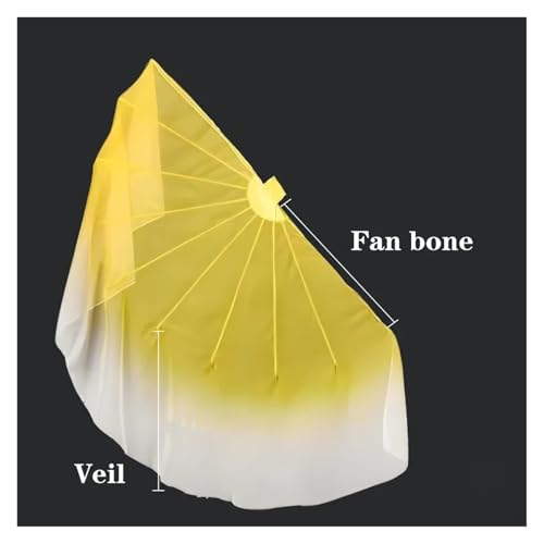 Velo de abanico grande de 85cm para crear efectos visuales fluidos en coreografías grupales 3