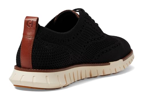 Cole Haan Cole Haan Mens Zerogrand Remastered Stitchlite Wing Tip Oxford, Black/Ivory, 8-W US