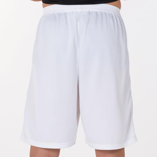 Short Combi Basket pour Homme, Taille XXL-3XL, Blanc
