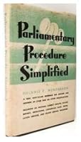 Parliamentary procedure simplified B0007EKWDY Book Cover