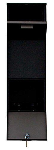 Qualarc Wf-Vacmb Large Capacity Galvanized Steel Locking Post And Column Mount Rust Proof Vacation Mailbox, Black #TOP2