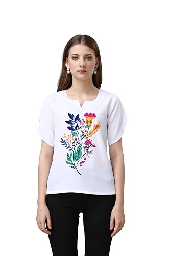 Image of Venisa Lycra Solid Casual Wear Tshirt
