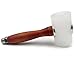 Leather Carving Hammer Mallet Wood Handle Nylon Hammer Mallet for Leathercraft Leather Carving DIY Leathercraft Mallet, Nylon T Head Wood Handle 7.4 Inch