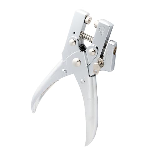 Kings County Tools Grommet Tool Document Fastener - Brass-Plated Grommet Press Punches and Rivets - Eyelet Pliers for Paper, Cardboard, Plastic, and Leather - Eyelets Sold Separately