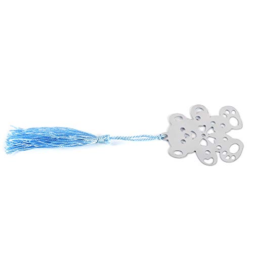 L_shop - Marcapáginas de metal con borla de oso