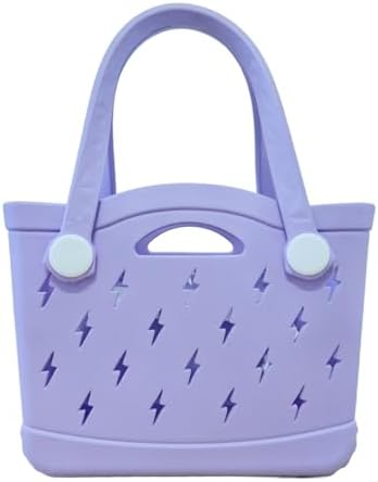 EVA Womens Beach Bag Waterproof Tote Bag Stylish Lightweight Compact Size 10.24x8.66x4.72 InchesMultiple Colors