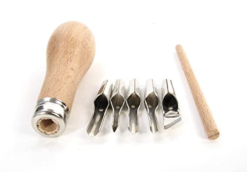 Image of KRAFTMASTERS 5 in 1 Linoleum Cutter Tools. 5 Blade Set for Lino Cutting, Linograph Printmaking Stamp. Great Cutters for Rubber Stamps, DIY Carving, Blocks, Sculpting