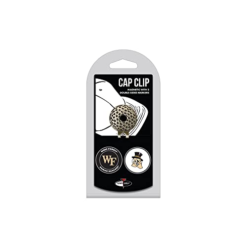 Team Golf NCAA Wake Forest Demon Deacons Cap Clip With 2 Golf Ball Markers Golf Cap Clip with 2 Removable Double-Sided Enamel Magnetic Ball Markers, Attaches Easily to Hats