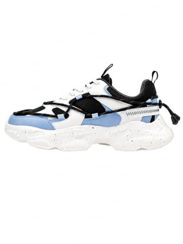 Image of The Souled Store Swift Blue Men and Boys Lace Up High Top Sneakers
