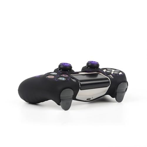 Image of RALAN Horned Skull Head Design Controller Skin Cover with 2 Thumb Grips Compatible with PS4 /Playstation 4 Slim /Pro Controller