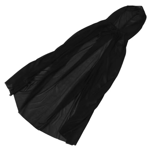 Cape de sorcière noire avec grande capuche pour vos fêtes médiévales en groupe
