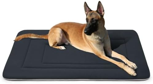 JoicyCo Dog Bed Soft Dog Crate Bed Pad Mat, 42 in Non Slip Bottom...