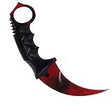 TOPOINT Karambit Knife, Stainless Steel Fixed Blade Knife for Hunting Camping and Field Survival (Red)
