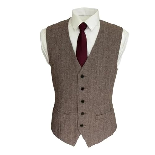 Men's Wool Suit Vest – 5-Button Formal Waistcoat With 2 Pockets Slim Regular Fit For Business & Wedding2