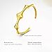 Cicy Bell 18k Gold Plated Cuff Bangle Bracelet for Women Bone Joint Wide Open Vintage Bracelets Trendy Birthday Jewelry Gifts