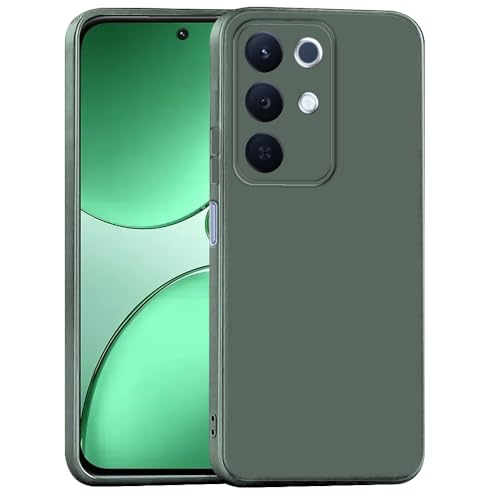 Image of Back Cover for Realme 15x 5G / C85 5G / Narzo 90x 5G | Full Camera Protection | Premium Liquid Silicon Case | Flexible Bumper Case for Realme 15x 5G / C85 5G / Narzo 90x 5G (Military Green)